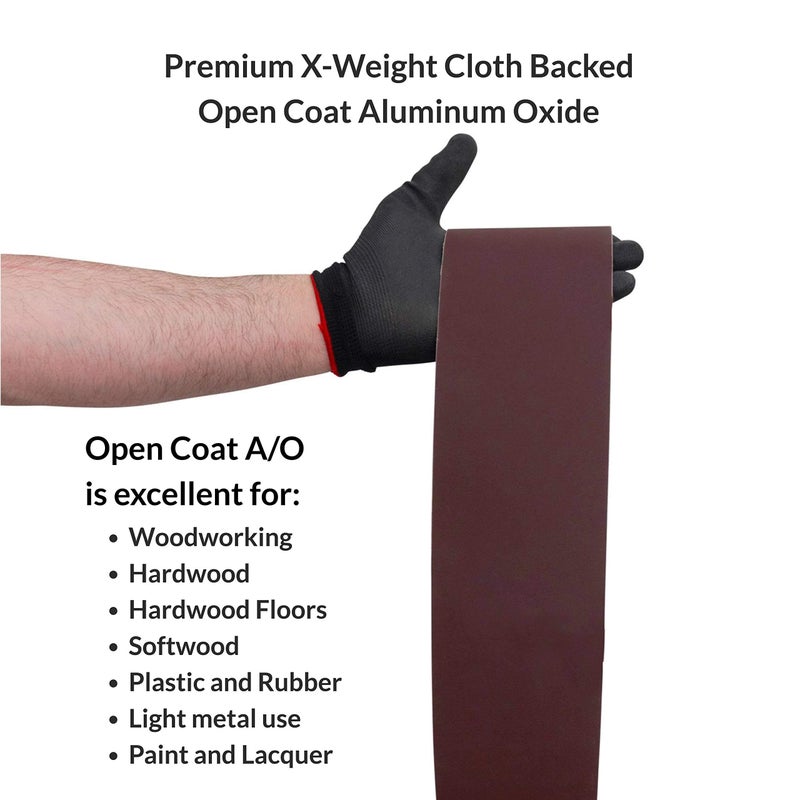 Red Label Abrasives أحزمة صنفرة متعددة الاستخدامات من أكسيد الألمنيوم بجودة ممتازة، 6 × 80 بوصة، 60 حبيبة، عبوة 2 - Image 4